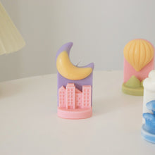 Load image into Gallery viewer, moon and pink building
