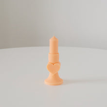 Load image into Gallery viewer, Peach heart candle