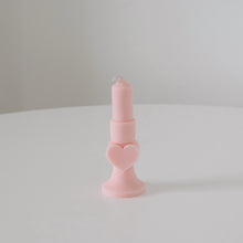 Load image into Gallery viewer, Light pink aesthetic heart pillar candle