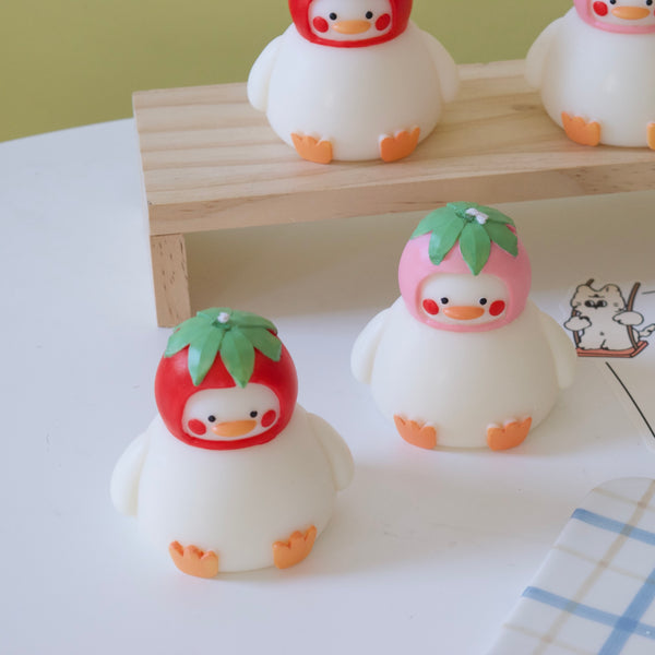 Duck with Strawberry Hat