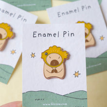 Load image into Gallery viewer, Capybara Fish Hat Enamel Pin
