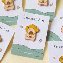 Load image into Gallery viewer, Capybara Fish Hat Enamel Pin
