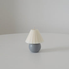 Load image into Gallery viewer, Grey lamp shaped pillar candle 
