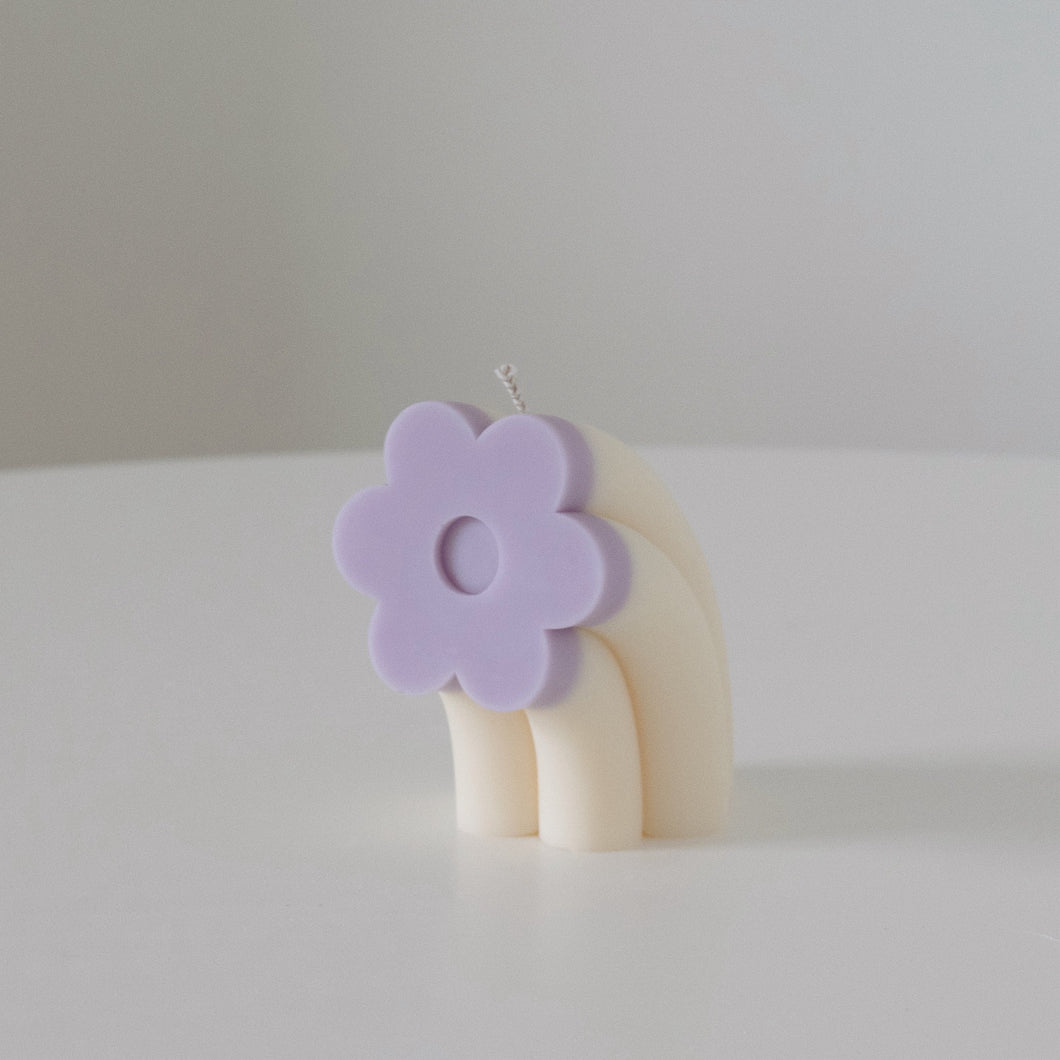 Lilac flower candle