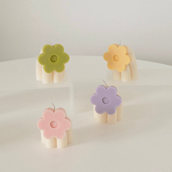 Pastel cute soy flower candles
