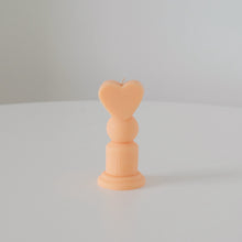 Load image into Gallery viewer, Peach heart shaped candle
