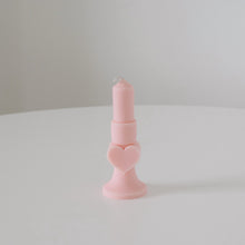 Load image into Gallery viewer, Light pink aesthetic heart pillar candle
