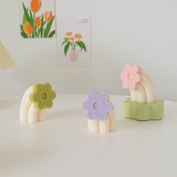 Aesthetic cute flower candles